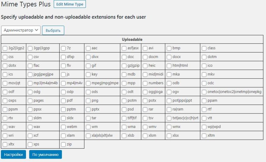 Types plus. MIME Type.