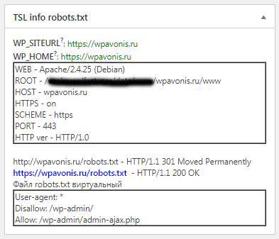 Плагин WP вывода файла robots.txt в консоль