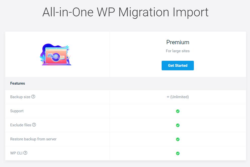 Ограничение 100 Мб для бесплатной версии All-in-One WP Migration